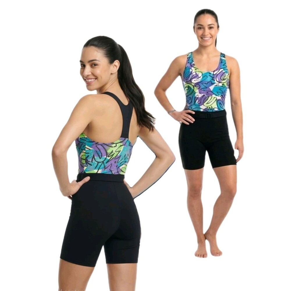 Gilda Marx VTG 80s Racerback Cotton Unitard Biketard Singlet Size XS/S (Y/J)